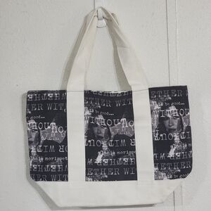 ALANIS MORISSETTE With Out You Music Rock Tote Bag Official Merch White Black